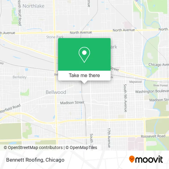 Bennett Roofing map