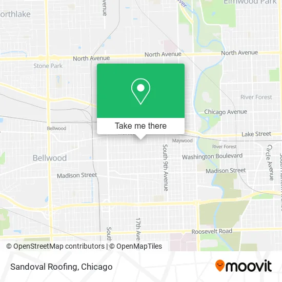 Sandoval Roofing map