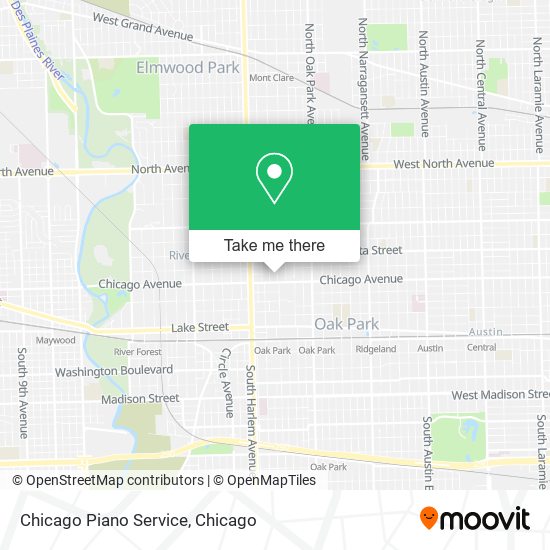 Mapa de Chicago Piano Service