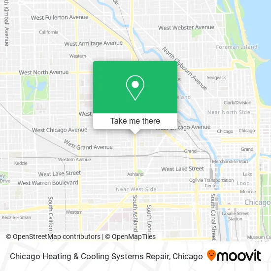 Chicago Heating & Cooling Systems Repair map