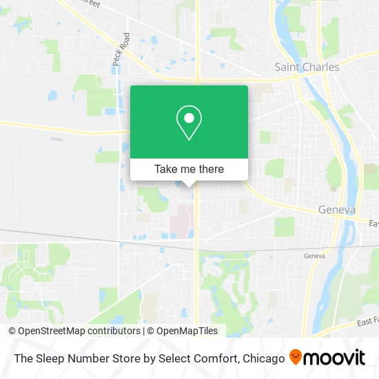 The Sleep Number Store by Select Comfort map