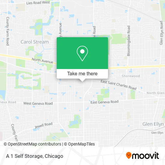 A 1 Self Storage map