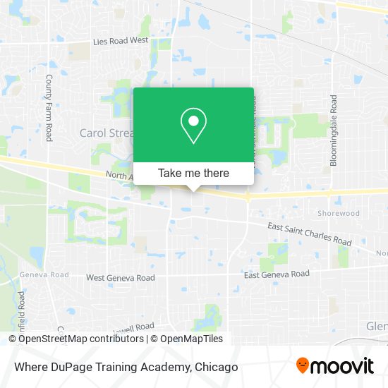 Where DuPage Training Academy map