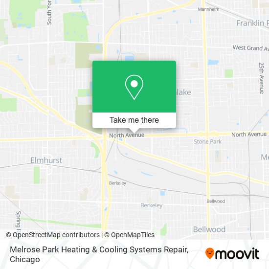 Melrose Park Heating & Cooling Systems Repair map