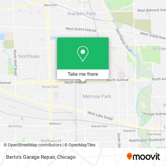 Berto's Garage Repair map