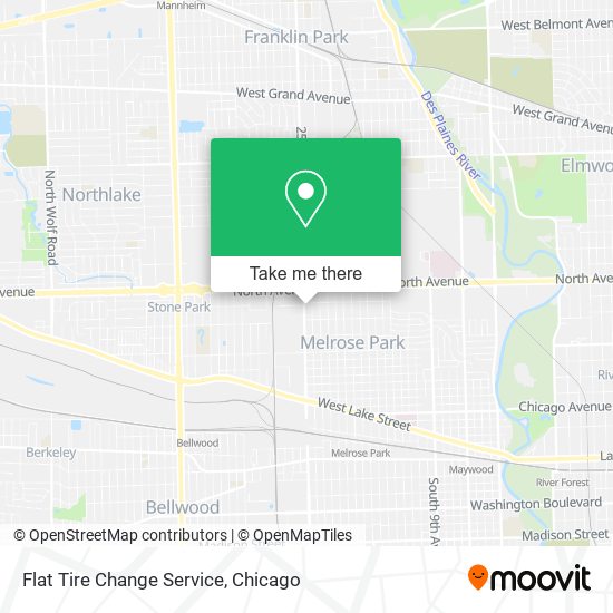 Flat Tire Change Service map