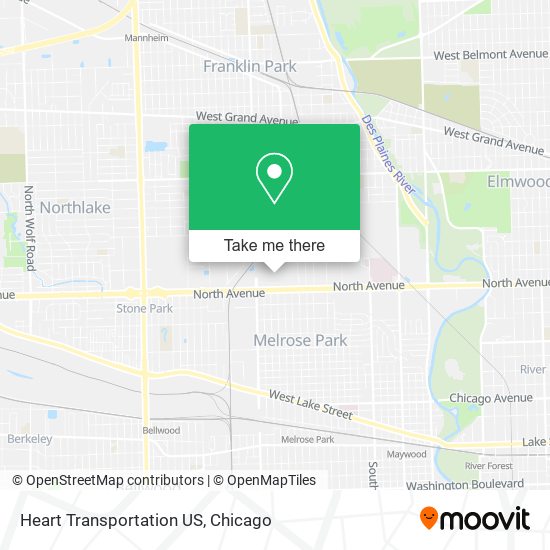 Mapa de Heart Transportation US