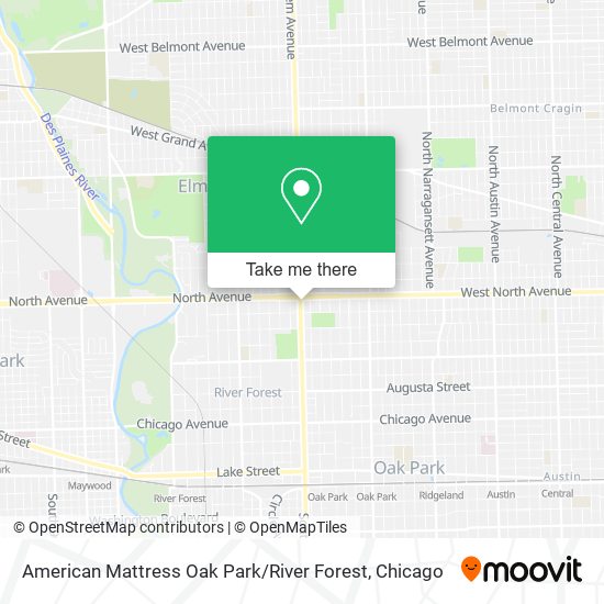 American Mattress Oak Park / River Forest map