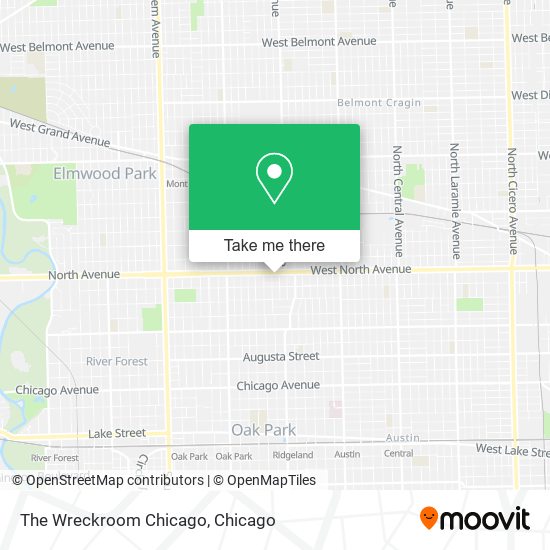 The Wreckroom Chicago map