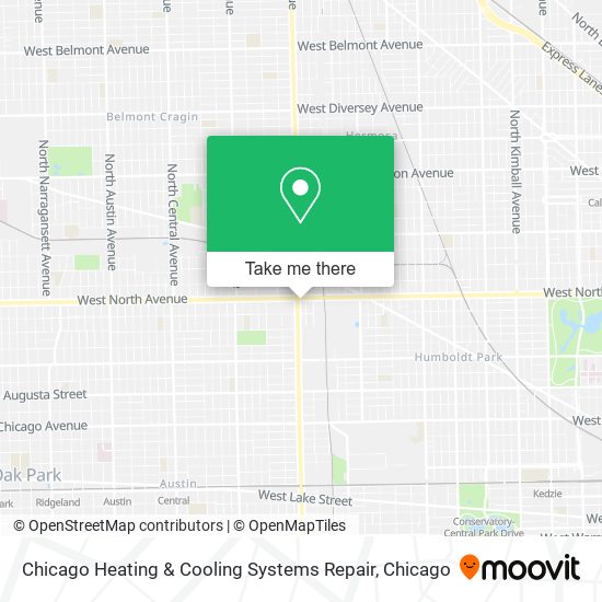 Mapa de Chicago Heating & Cooling Systems Repair