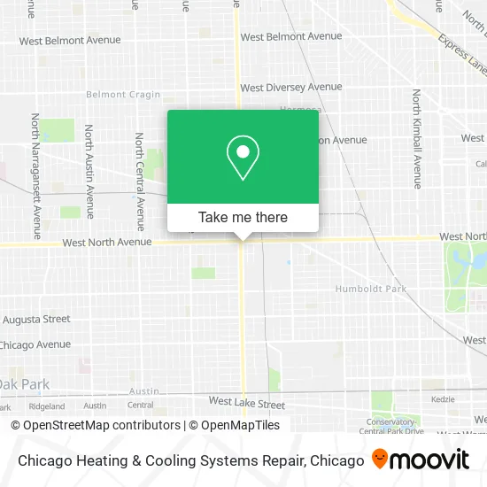 Chicago Heating & Cooling Systems Repair map