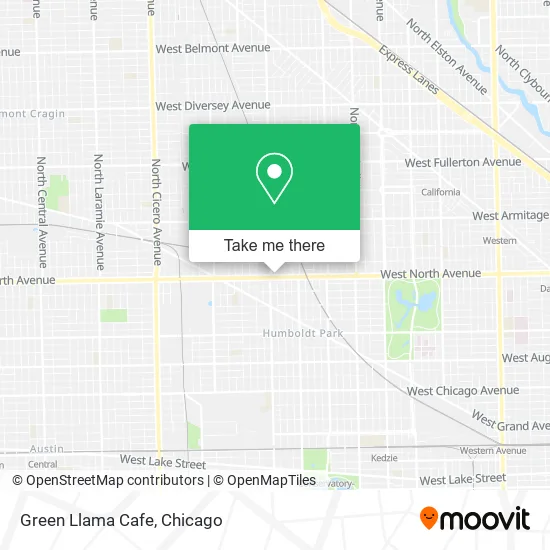 Green Llama Cafe map