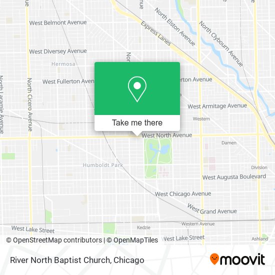 River North Baptist Church map