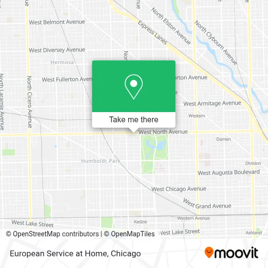 European Service at Home map