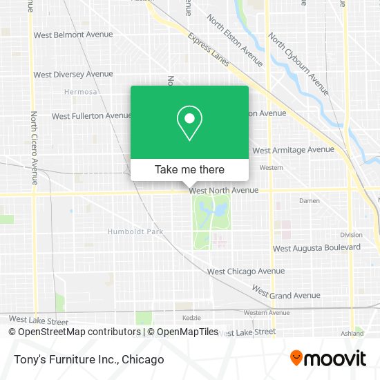 Tony's Furniture Inc. map