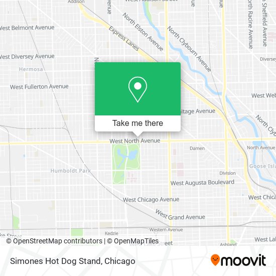 Simones Hot Dog Stand map