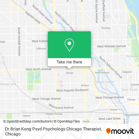 Dr Brian Kong Psyd Psychology Chicago Therapist map