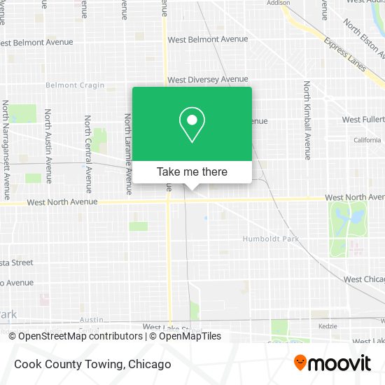 Mapa de Cook County Towing