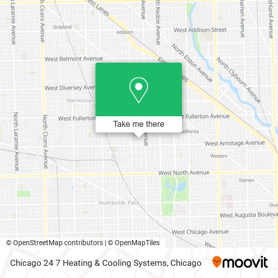 Chicago 24 7 Heating & Cooling Systems map