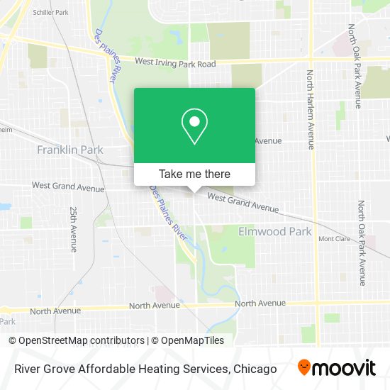 River Grove Affordable Heating Services map