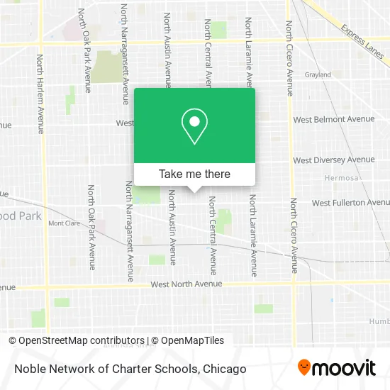 Noble Network of Charter Schools map