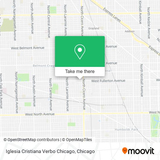 Iglesia Cristiana Verbo Chicago map