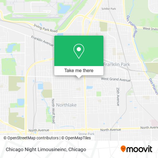 Chicago Night Limousineinc map