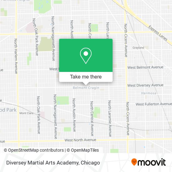 Diversey Martial Arts Academy map