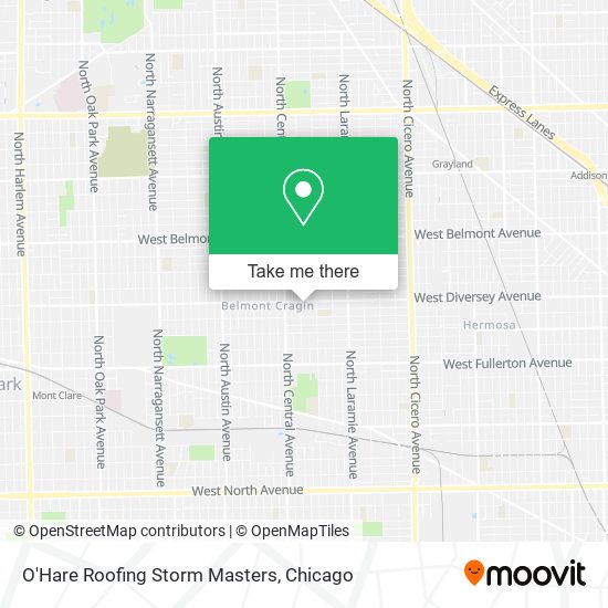 Mapa de O'Hare Roofing Storm Masters