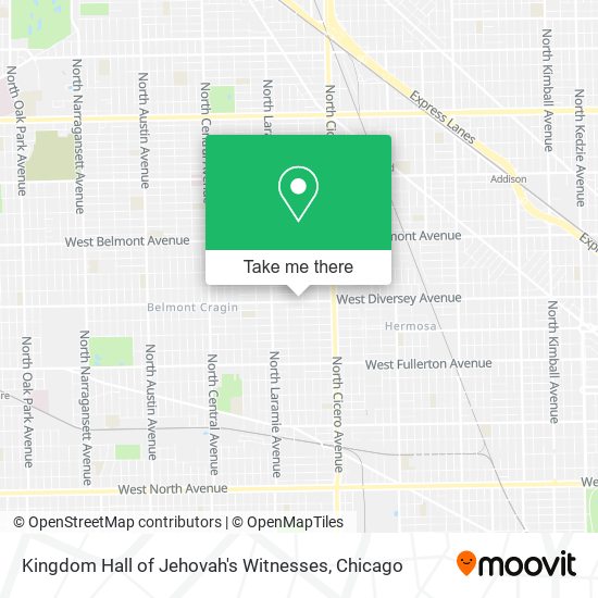 Kingdom Hall of Jehovah's Witnesses map