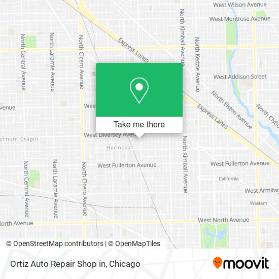 Ortiz Auto Repair Shop in map