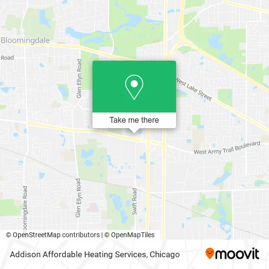 Addison Affordable Heating Services map