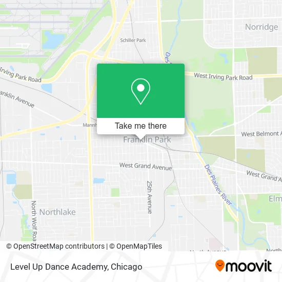 Mapa de Level Up Dance Academy