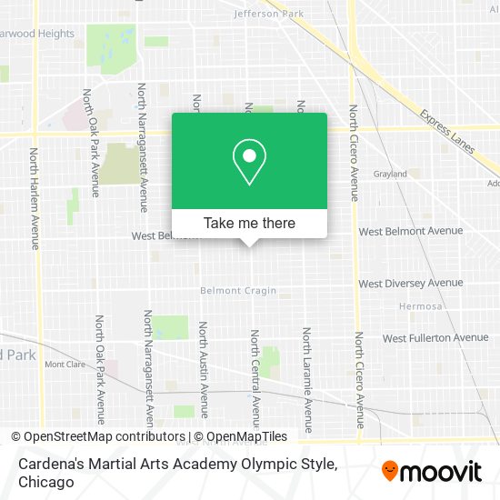 Cardena's Martial Arts Academy Olympic Style map