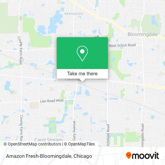 Amazon Fresh-Bloomingdale map