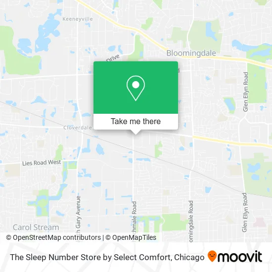 The Sleep Number Store by Select Comfort map