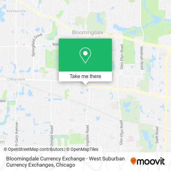Mapa de Bloomingdale Currency Exchange - West Suburban Currency Exchanges