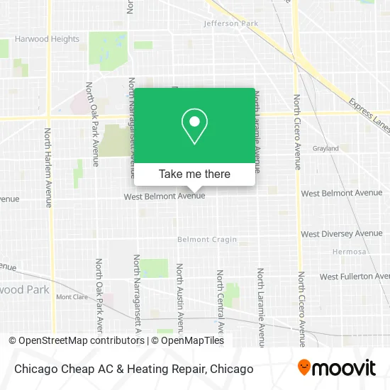 Chicago Cheap AC & Heating Repair map