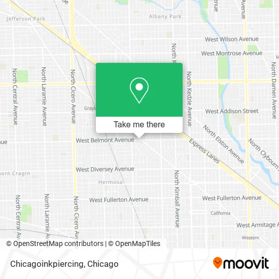 Chicagoinkpiercing map