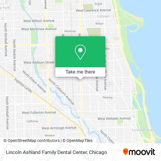 Lincoln Ashland Family Dental Center map