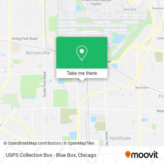 USPS Collection Box - Blue Box map