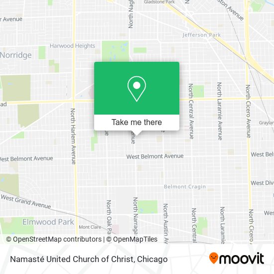 Namasté United Church of Christ map