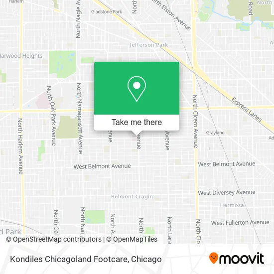 Kondiles Chicagoland Footcare map