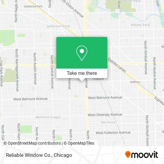 Reliable Window Co. map