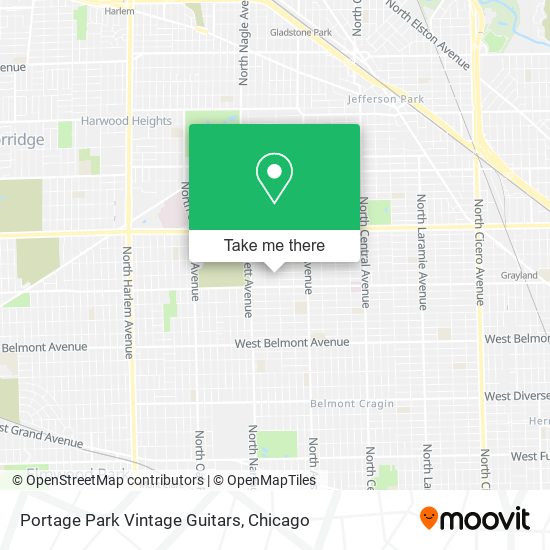 Mapa de Portage Park Vintage Guitars