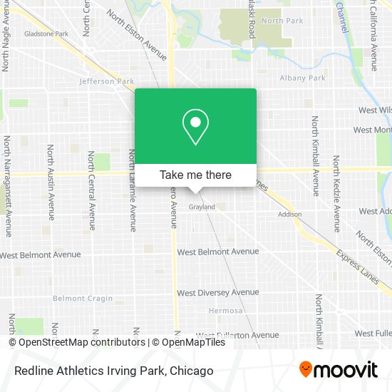 Mapa de Redline Athletics Irving Park