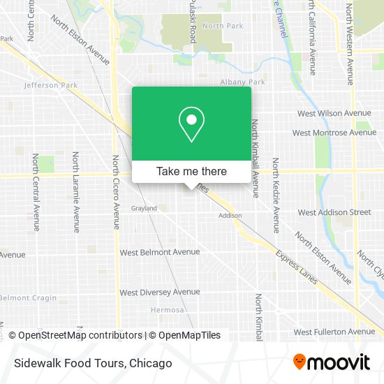 Sidewalk Food Tours map