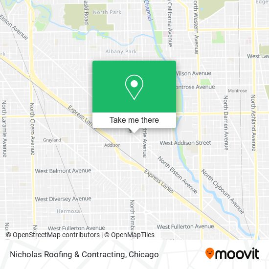 Nicholas Roofing & Contracting map