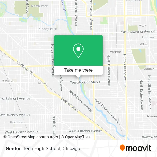 Gordon Tech High School map