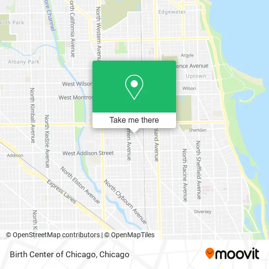 Birth Center of Chicago map